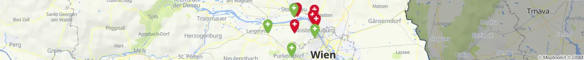 Map view for Pharmacies emergency services nearby Leitzersdorf (Korneuburg, Niederösterreich)